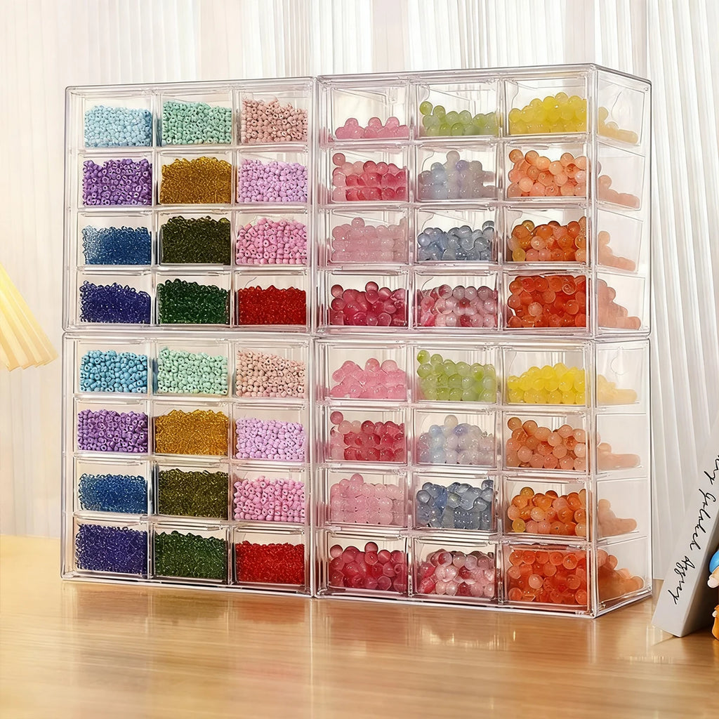 ClearSort Pro – Multi-Grid Jewelry & Bead Storage Organizer