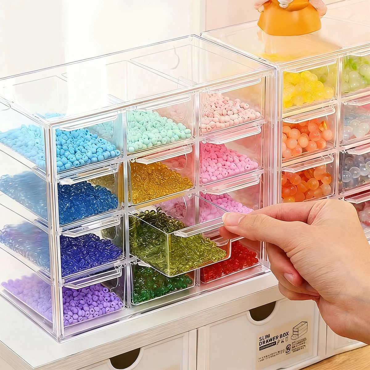ClearSort Pro – Multi-Grid Jewelry & Bead Storage Organizer