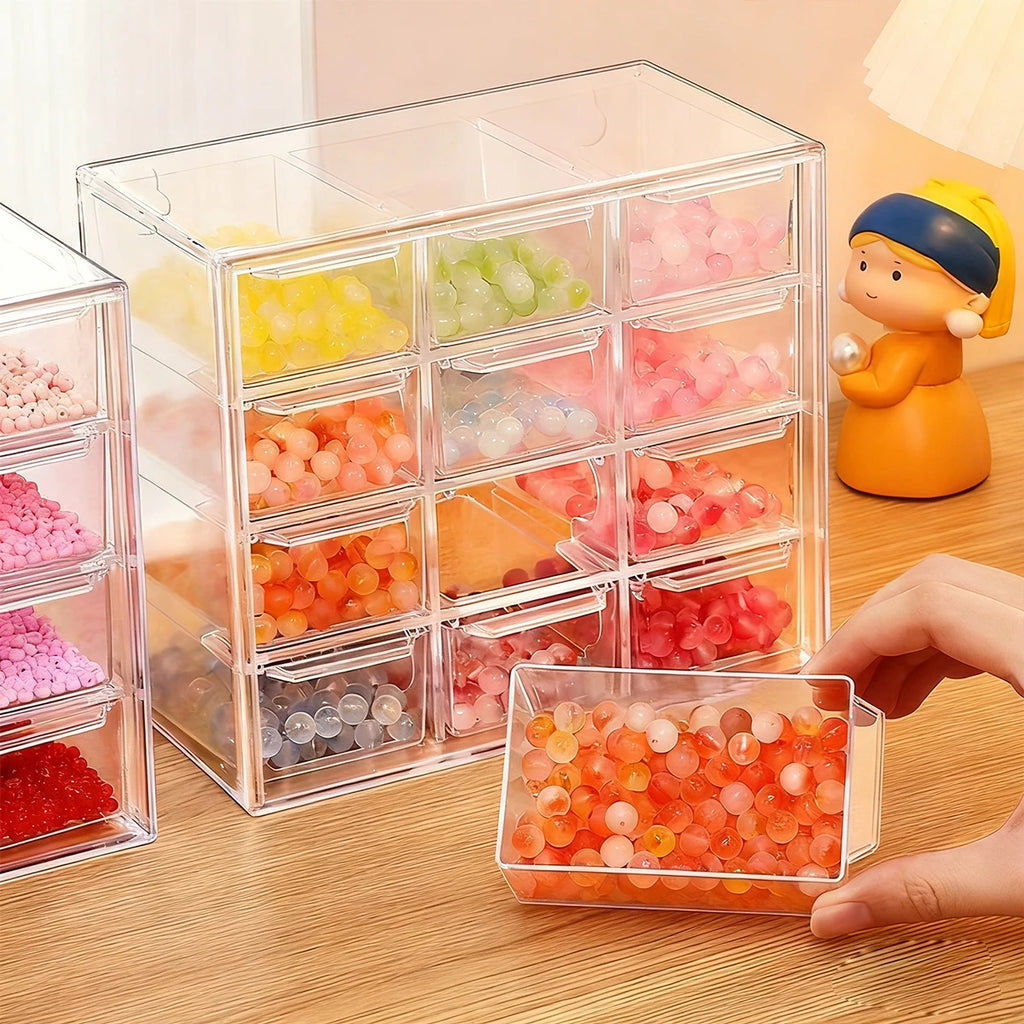 ClearSort Pro – Multi-Grid Jewelry & Bead Storage Organizer