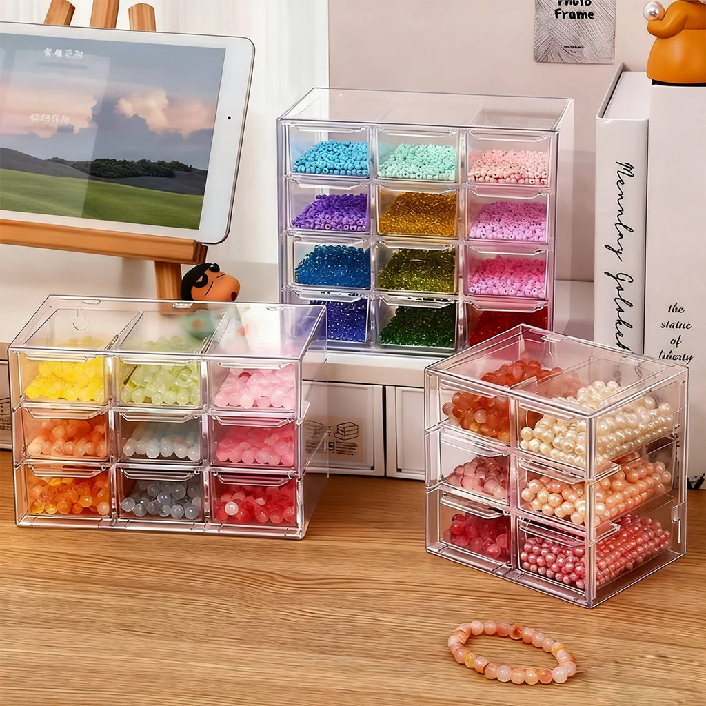 ClearSort Pro – Multi-Grid Jewelry & Bead Storage Organizer